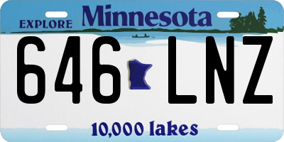 MN license plate 646LNZ
