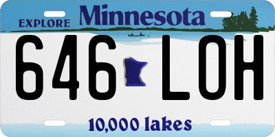MN license plate 646LOH