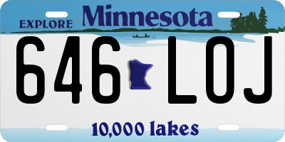 MN license plate 646LOJ