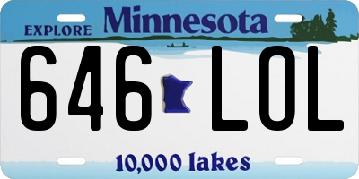 MN license plate 646LOL