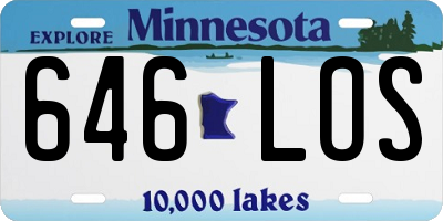 MN license plate 646LOS