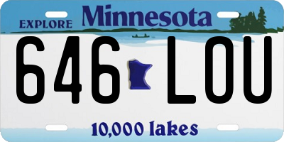 MN license plate 646LOU