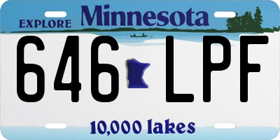 MN license plate 646LPF