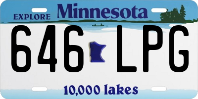 MN license plate 646LPG