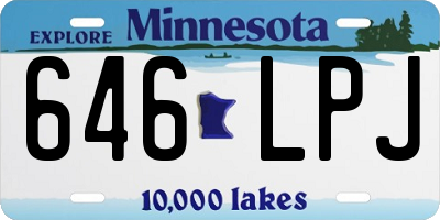 MN license plate 646LPJ