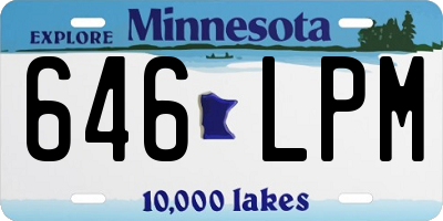 MN license plate 646LPM