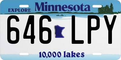 MN license plate 646LPY