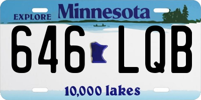MN license plate 646LQB
