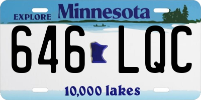 MN license plate 646LQC