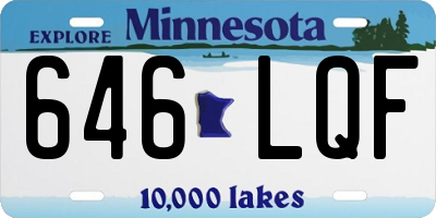 MN license plate 646LQF