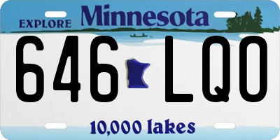 MN license plate 646LQO