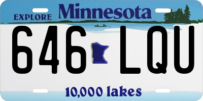 MN license plate 646LQU