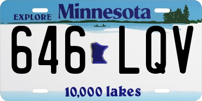 MN license plate 646LQV