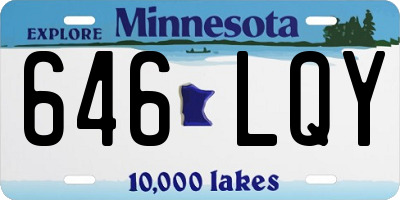 MN license plate 646LQY