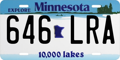 MN license plate 646LRA