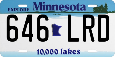 MN license plate 646LRD