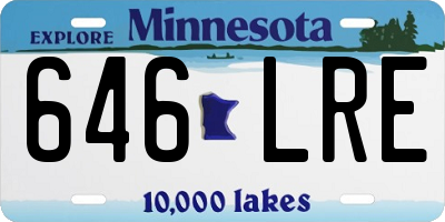 MN license plate 646LRE