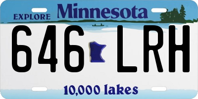 MN license plate 646LRH