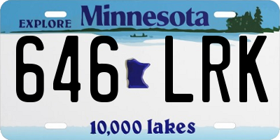 MN license plate 646LRK