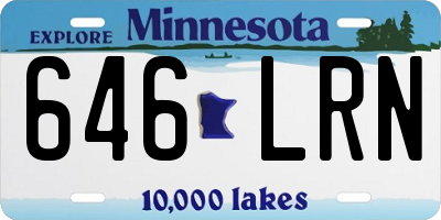 MN license plate 646LRN