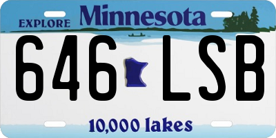 MN license plate 646LSB