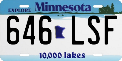 MN license plate 646LSF