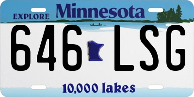 MN license plate 646LSG