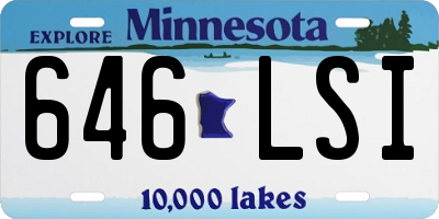 MN license plate 646LSI