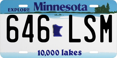 MN license plate 646LSM