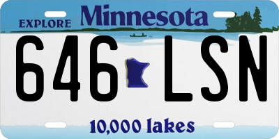 MN license plate 646LSN