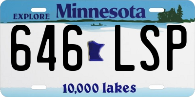 MN license plate 646LSP
