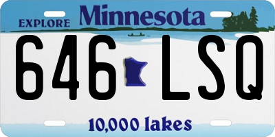 MN license plate 646LSQ