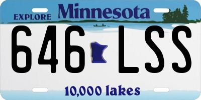 MN license plate 646LSS