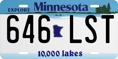 MN license plate 646LST