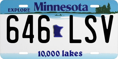 MN license plate 646LSV
