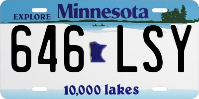 MN license plate 646LSY