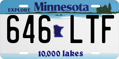 MN license plate 646LTF