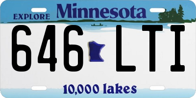 MN license plate 646LTI