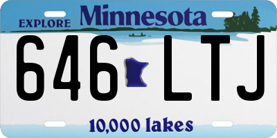 MN license plate 646LTJ