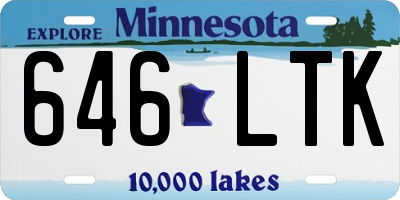 MN license plate 646LTK