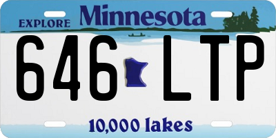 MN license plate 646LTP