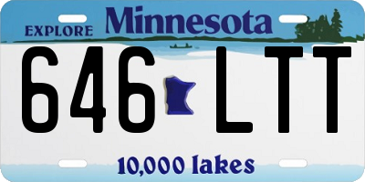 MN license plate 646LTT