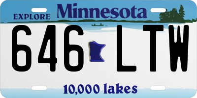 MN license plate 646LTW