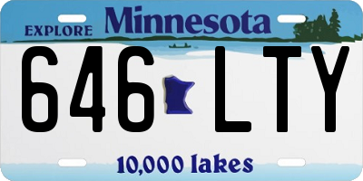 MN license plate 646LTY
