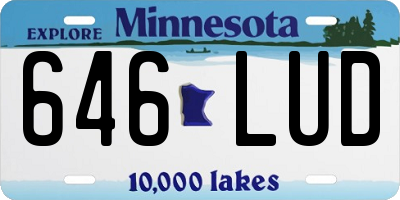 MN license plate 646LUD