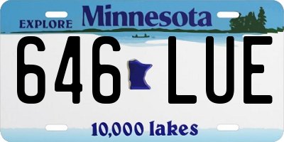 MN license plate 646LUE