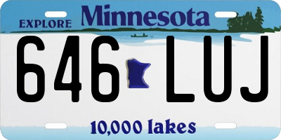 MN license plate 646LUJ