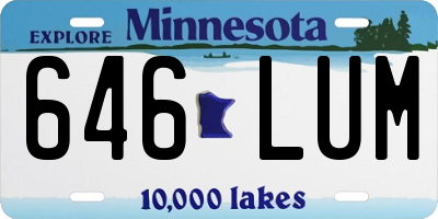 MN license plate 646LUM