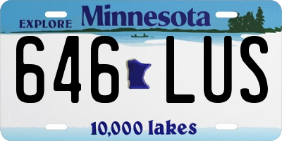 MN license plate 646LUS