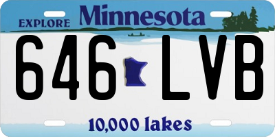 MN license plate 646LVB